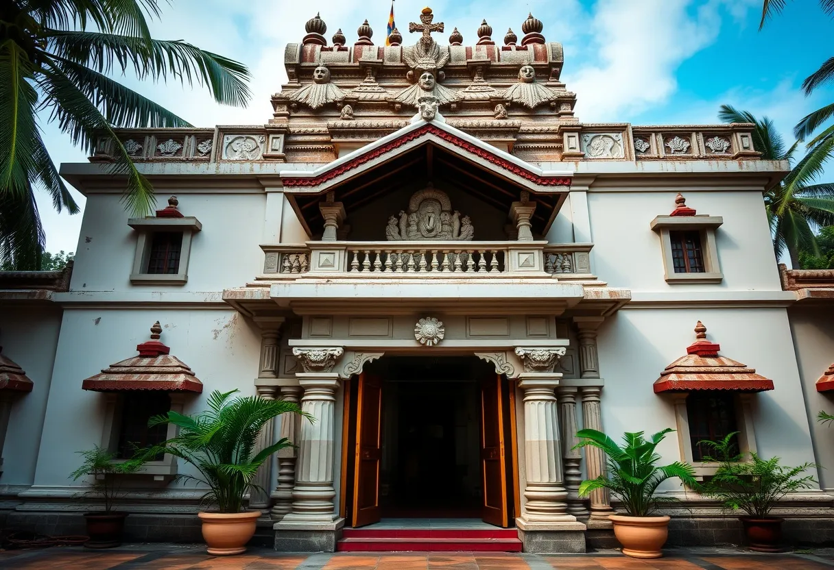 Ambalappuzha Sree Krishna Temple with its classic Kerala-style architecture.