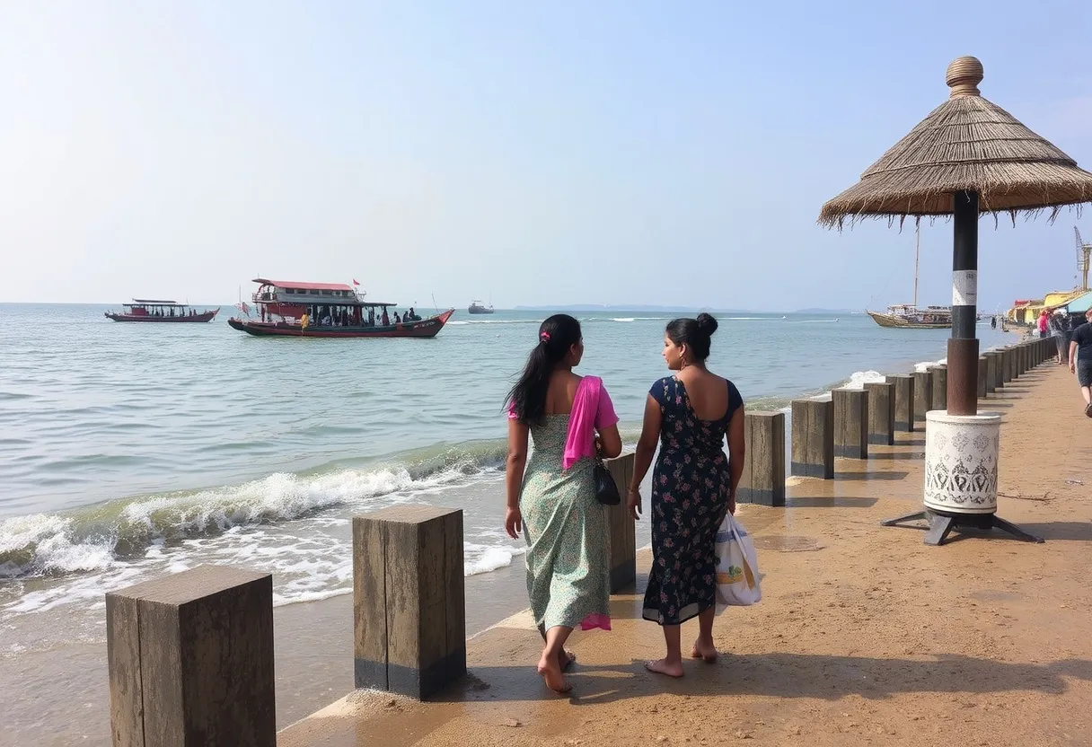 Beypore Beach: Located at the mouth of the Chaliyar River, Beypore is known for its ancient shipbuilding industry and offers a tranquil environment to relax. Visitors can witness skilled craftsmen constructing ‘Uru,’ the large wooden dhows, and explore the beautiful Beypore Beach. The beach exudes a rustic charm with small waves that dance on its quiet shores. A “Pulimuttu,” or walkway has been constructed using piled-up rocks which extend 1 km into the sea. Taking a walk on this walkway can be a novel experience as you walk right in the middle with the waves keeping you company on both sides of this walkway.