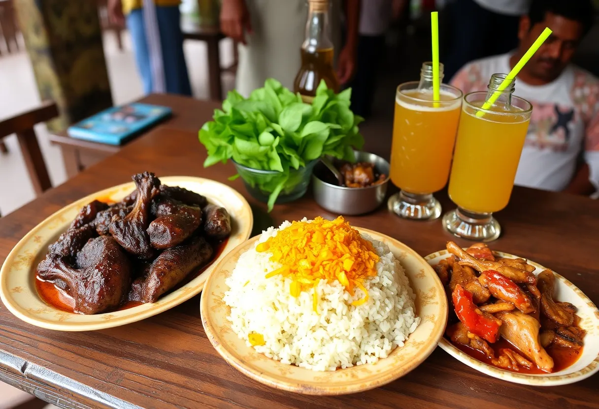 Visit a licensed toddy shop and sample local palm wine paired with spicy duck roast, beef fry, or seafood dishes. These places are known for their bold flavors and hearty portions and represent authentic Kerala food.