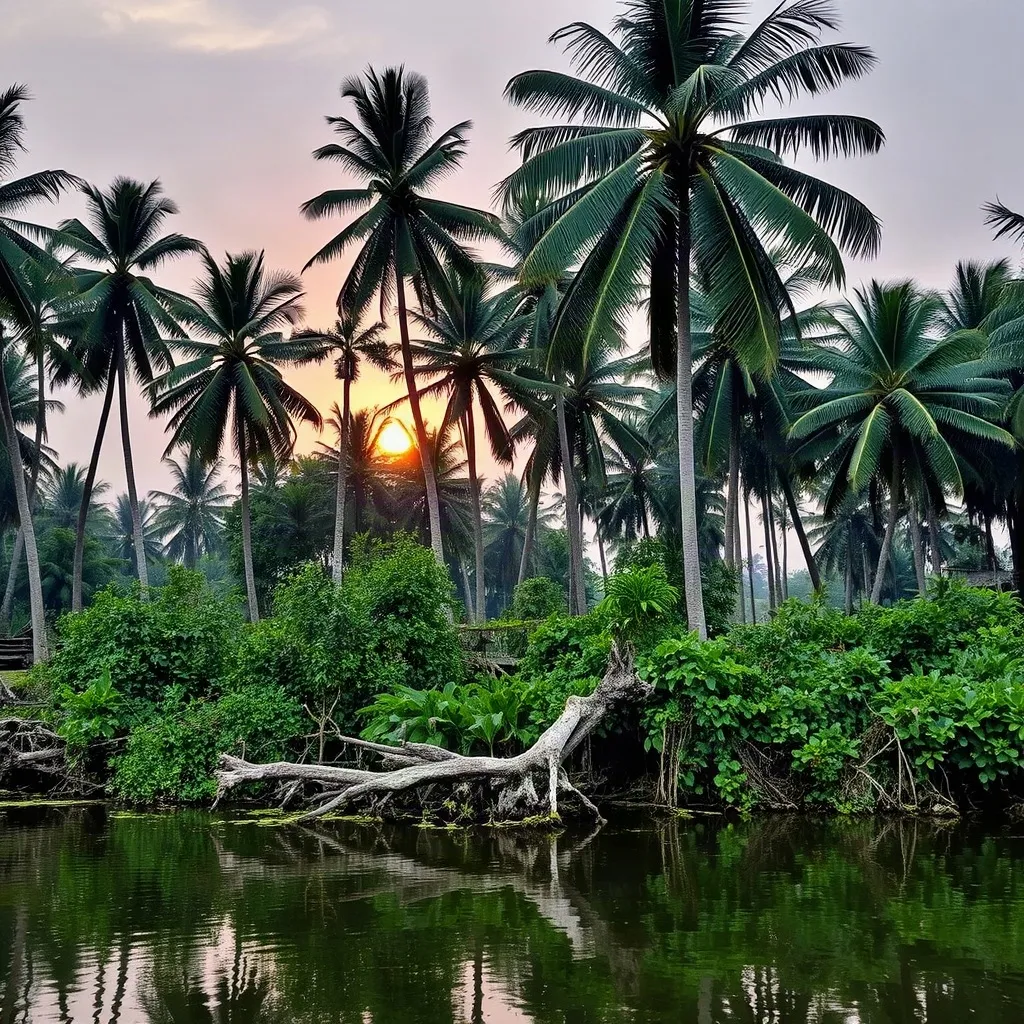 Experience the mesmerizing transformation of Alleppey as the sun sets, painting the sky with vivid colors and casting a serene glow over tranquil waters. Let each evening unfold a new tale of wonder and beauty.