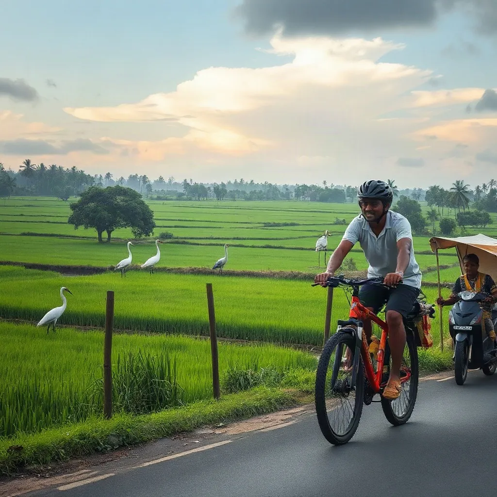 Pedal through Emerald Paddy Fields